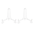 Artliving Metal Plate Stands for Display - 6-Inch Adjustable Easel Holders for Decorative Plates, Picture Frames and Books - White (2-Pack) - size: 6 inch(2 pack)