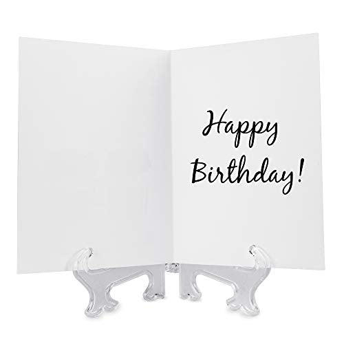 Super Z Outlet Clear Plastic Easels or Stand/Plate Holders to Display Pictures, Placecards, or Other Items at Weddings, Home Decoration, Birthdays, Tables (12 Pack) (5 Inch) - size: 5 Inch