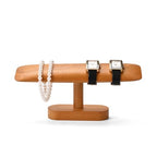 Solid Wood T-Bar Watch Display Stand Jewelry Organizer Holder for Watch and Bracelet