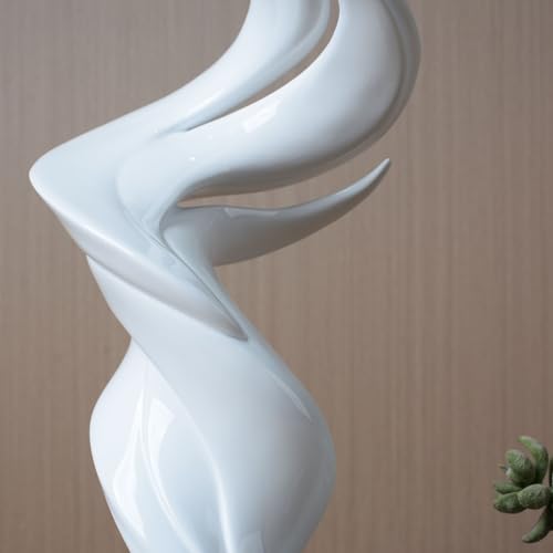 HAUCOZE Modern Home Decor Abstract Sculpture Art Collectible Statue Table Centerpiece Gift for Living Room Office Polyresin 16.0 Inch