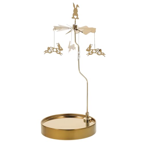 VOSAREA Magnetic Aromatherapy Candlestick - Unique Stainless Steel Rotating Tea Light Holder for Home D Cor and Candlelight Dinners