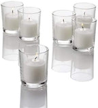 WGVi Clear Glass Cylinder Tea Light Votive Candle Holder, Width 2", Height 2.4", Small Candleholders, Shot Glass, Tabletop Event Decor, 1 Piece - size: Clear Cylinder 2.4"H