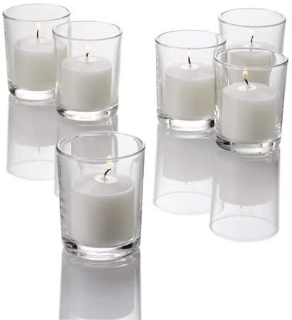 WGVi Clear Glass Cylinder Tea Light Votive Candle Holder, Width 2", Height 2.4", Small Candleholders, Shot Glass, Tabletop Event Decor, 1 Piece - size: Clear Cylinder 2.4"H