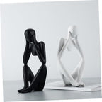 PRETYZOOM Modern Abstract Thinker Statue Decorative Art Home Accessory Neutral Minimalist Decor