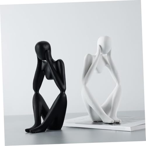 PRETYZOOM Modern Abstract Thinker Statue Decorative Art Home Accessory Neutral Minimalist Decor