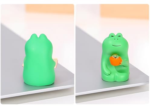 Miniature Frog Anime Figurines - Resin Desk Figurines, Cool Office Gadgets for Desk, Fun Desk trinkets Gift for Frog Lover（Rocking Chair） - size: 01-frog-Rocking Chair
