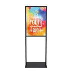 Sign Holder Stand, heavy Duty Pedestal poster stand for display,22×28 inch slide-in double sided banner poster sign holder floor stand for indoor Display (22×28) - size: 22×28