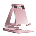 Cell Phone Stand for Desk Phone Holder Foldable Portable Adjustable Cradle Dock Compatible with iPhone 17 16 15 14 13 Pro Max, iPhone 12 11 Plus SE XS XR 8 7, Office Desk Travel Accessories, Pink - color: Pink