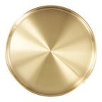 4 PCS Gold Round Tray, 11.8 Inch Stainless Steel Serving Tray Jewelry Dish Makeup Vanity Organizer, Gold Platter Circle for Countertop, Bathroom, Perfume