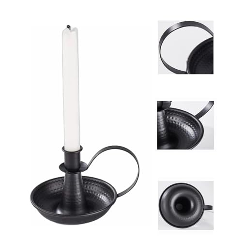 Retro Iron Taper Candle Holder，Black Candlestick Holders Candlelight Stand for Farmhouse Decor Home Wedding Party Table Decoration（2pcs）