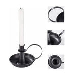 Retro Iron Taper Candle Holder，Black Candlestick Holders Candlelight Stand for Farmhouse Decor Home Wedding Party Table Decoration（2pcs）