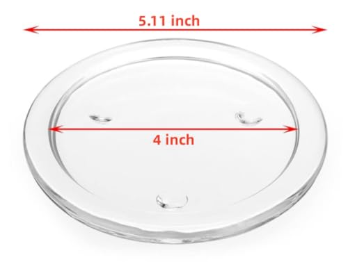 Glass Candle Holder Clear Beautiful Transparent Round Candle Plate (4pack 5inch) - size: 4pack 5inch