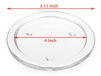 Glass Candle Holder Clear Beautiful Transparent Round Candle Plate (4pack 5inch) - size: 4pack 5inch