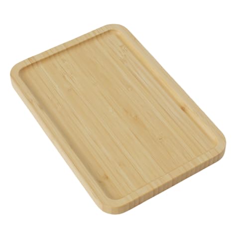 Bamboo Vanity Tray, Bathroom Counter Tray Natural Wooden Decorative Tray Kitchen, Shower, Dining Table Vanity,10×6.9 Inch - size: 10" x 6.9" x 0.6"