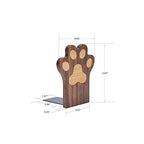 Pandapark Paw Bookends,Non-Skid Bookend for Shelves,Heavy Duty Bookends,Book Stand for Books/CDs,1 Pair