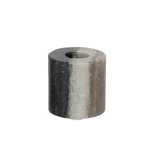 Bloomingville Marble Taper Holder, Black Mélange - size: 2" Round x 2"H