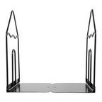 Black White Minimalist Metal Desktop Bookend, Iron Book Holder for Students and Office, Decorative Book Organizer for Home and Study Desk