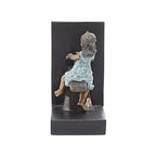 Deco 79 Polystone People Bookends with Swing Set, Set of 2 5"W, 8"H, Brown