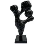 Pemberly Row Handmade Aluminum Abstract Sculpture, 14 in Tall, Black Finish, Decorative Modern Artwork for Living Room, Bedroom, Kitchen, Home Décor