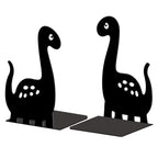Peacoblue Metal Bookends for Shelves, Modern Decorative Heavy Duty Study Book Support Stoppers for Office, Desk, Shelf, Room 4.7"x3.5"x7" Cast Iron Simple Tall Bookends, 1 Pair (Dinosaur) - style: Dinosaurs