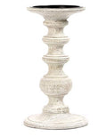 Hosley White Wood Pillar Candle Holder 9 Inch High Ideal Gift for Farmhouse Weddings Special Occasion Spa Aromatherapy Settings Candle Gardens. W1 - color: White, size: 9'' H x 1 Count