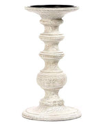 Hosley White Wood Pillar Candle Holder 9 Inch High Ideal Gift for Farmhouse Weddings Special Occasion Spa Aromatherapy Settings Candle Gardens. W1 - color: White, size: 9'' H x 1 Count
