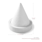 Linen Single Bracelet Bangle Display Stand Jewelry Bracelet Bangle Cone Display for Selling - color: White