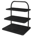 Cupcake Stand, 3 Tier Halloween Cupcake Stand for 50 Cupcakes Rustic Cupcake Display Stand Large Wood Dessert Table Display Set Cupcake Tower Tiered Tray Stand for Wedding Birthday Party - color: black