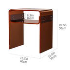 Clear Acrylic End Table 2-Tier Bedside Nightstand for Living Room Bedroom (1, Dark Brown) - color: Dark Brown