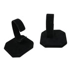 Honbay 2PCS Black Velvet Watch Display Stand C-ring Wrist Watch Display Holder Jewelry Bracelet Watch Display Rack Holder Stand for Home or Store Use