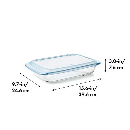 OXO Good Grips Freezer-to-Oven Safe 3 Qt Glass Baking Dish with Lid, 9 x 13 - size: 3 qt, style: Glass 3 Qt Baking Dish