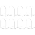 Acrylic Bookends 8 Pieces, Book Ends for Shelves, Clear Bookends for Book Shelves and Desktop Organizer, Transparent Shlef Book Stopper for Home Office Supplies - style: 8 Pieces Acrylic Bookends
