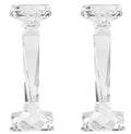 2-Pack Crystal Candlestick Holders, Clear Crystal Taper/Pillar Candles Holders,Table Centerpiece Home Decorative Candle Holders for Wedding, Dining, Party(10.6in Tall)