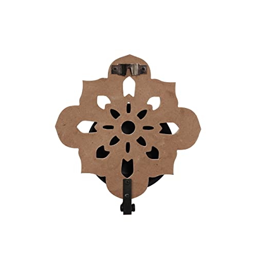 Openwork Carving Candle Sconces Set of 2 - Farmhouse Rustic Wall Decor, Wooden Sunflower Candle Holder, Decorative Hanging Art for Living Room, Bedroom, Porch, Entrance