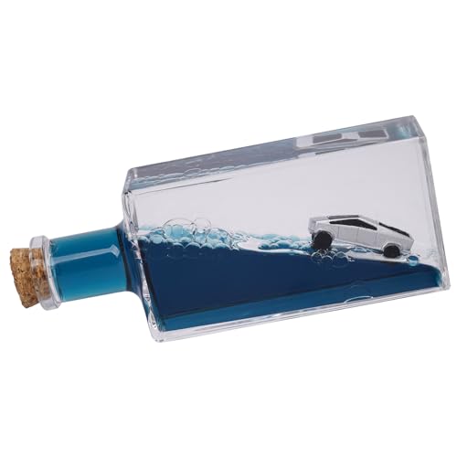 Honsheng Unsinkable Truck Pickup Car Toy Model Acrylic Paperweight Desk Decorations Liquid Wave Cruise Ship Fluid Drift Bottle Boat in a Box Toys - size: Large