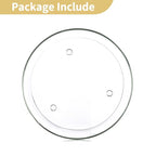 Nuptio Candle Plate Clear Glass Candle Tray Round Pillar Candle Holder Large Tray - 1 Pc for Wedding Party Dinner Event Bathroom Centerpiece Home Decor, 5.12 Inches in Diameter - size: Medium-1Pc