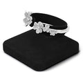 Microfiber Jewelry Bangle Watch Display Stand Bangles Watches Display Organizer Stand (Black) - size: 3.15" x 3.15" x 2.17"