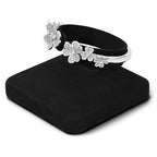 Microfiber Jewelry Bangle Watch Display Stand Bangles Watches Display Organizer Stand (Black) - size: 3.15" x 3.15" x 2.17"