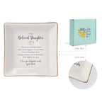 HOME SMILE Gifts for Daughter From Mom Ring Dish Jewelry Tray,Birthday Mother's Day Gifts for Adult Daughter -I Love You Beyong Words,Your Mom - style: Beloved Daughter
