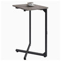 NEFROM C-Shaped End Table, Small Couch Side Table, Sofa TV Tray Table for Living Room, Bedroom, Bedside ET-X-GYW1 - color: Greige