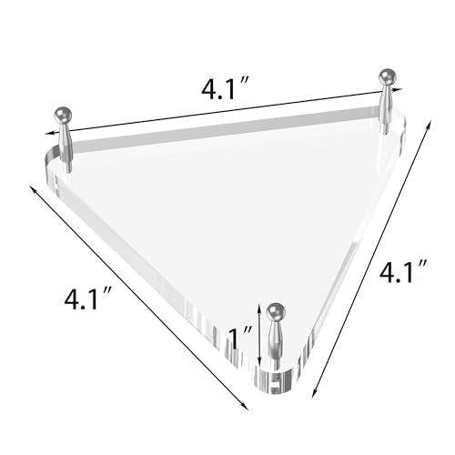 Acrylic Ball Holder 3-Pack, Small Size for Baseball, Softball & Golf Ball; Medium & Large Size for Basketball, Soccer, Volleyball; Horizontal Size for Rugby and Football - style: Triangle Silver - 4.1 x 3.6 inch