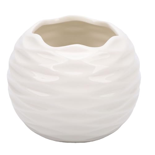 Yosoo Ceramic Candle Holder, Nordic Minimalist Scented Tea Light Holder with Hand Cast Texture for Living Room Dining Table Bedroom Decor (White)
