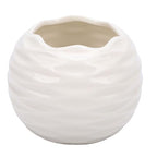 Yosoo Ceramic Candle Holder, Nordic Minimalist Scented Tea Light Holder with Hand Cast Texture for Living Room Dining Table Bedroom Decor (White)