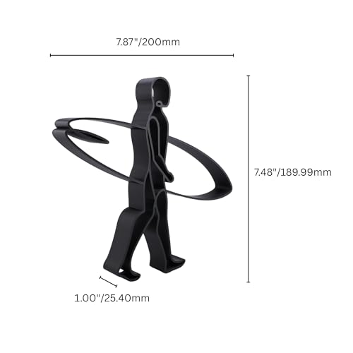 Surfing Sculpture â€“ Minimalist Decorative Accent for Surf Enthusiasts & Modern Home Decor | Collectible Design (Surfer Walking Matte Black) - color: Surfer Walking Matte Black