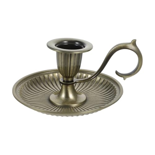 IMIKEYA Vintage Handheld Candlestick Holder Retro Candle Stand Handle for Home Unique Tabletop Centerpiece for Weddings Anniversaries and Special Occasions