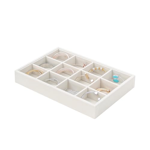 Beige 12Grid Bedside Organizer - Multi-use Holder for Jewelry, Sunglasses, Phone, Watch, Perfume, Lipstick - Nightstand & Desk-top Catchall Tray - color: Beige Velvet, size: 12 Grid