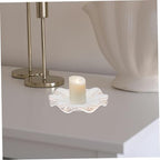 ORFOFE Ceramic Candle Holder Elegant Modern Decor for Dining Table and Living Room Minimalist Design with Accents for Parties and Festivals
