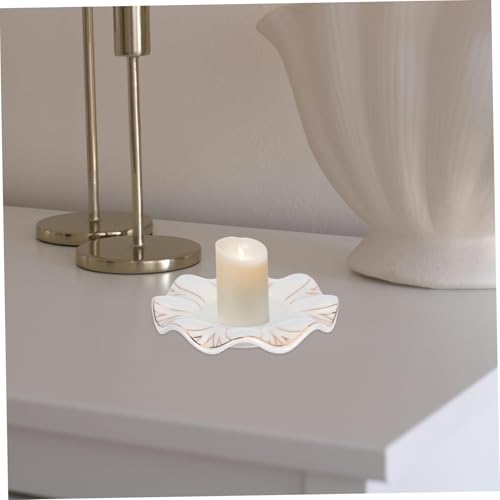 ORFOFE Ceramic Candle Holder Elegant Modern Decor for Dining Table and Living Room Minimalist Design with Accents for Parties and Festivals