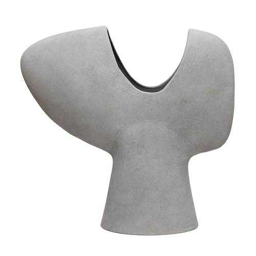 Bloomingville Modern Terracotta Abstract Vase, Grey - color: Distressed Grey