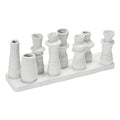 Bloomingville Stoneware Multi Vase with 8 Sections, White